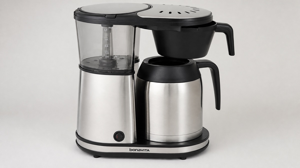 Bonavita Connoisseur 8-cup thermal drip coffee maker on a plain background