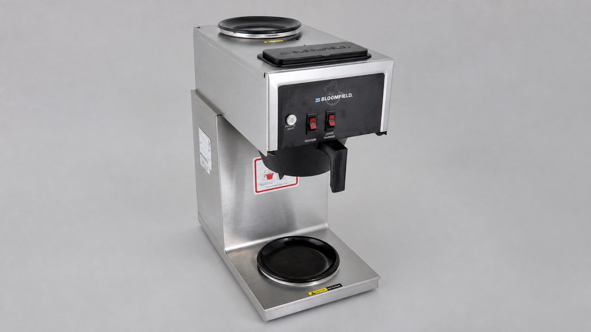 Bloomfield Koffee King 8543-D2 two warmer coffee brewer in stainless steel
