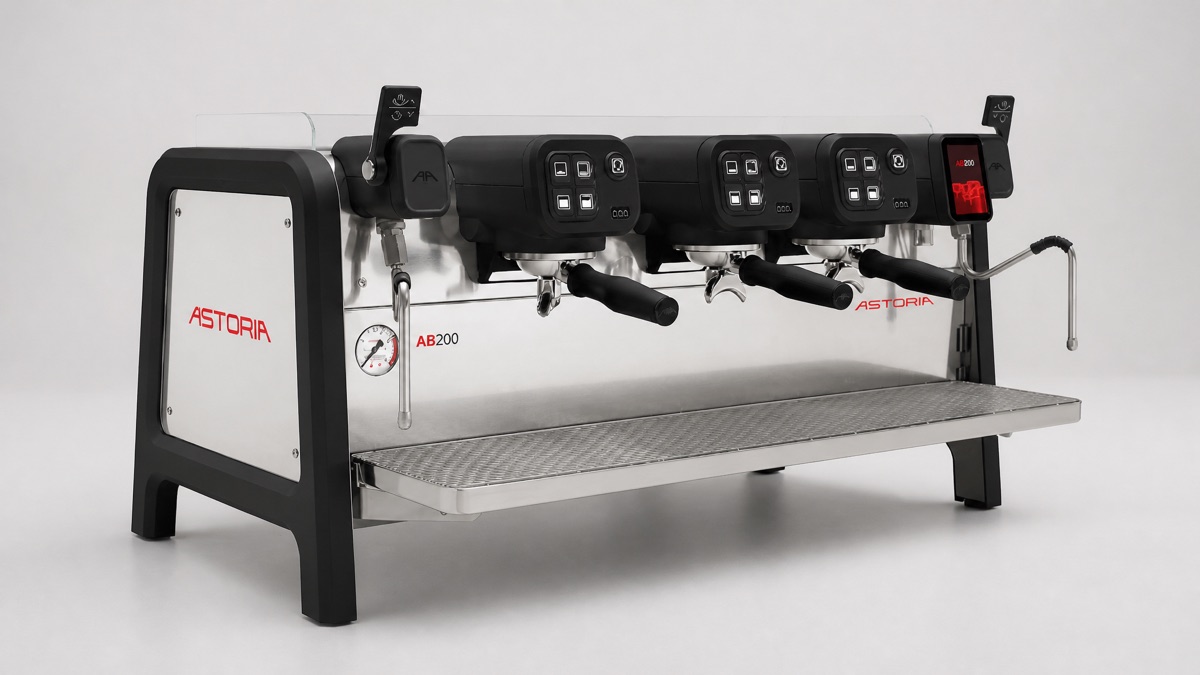 Astoria commercial espresso machine on a plain background