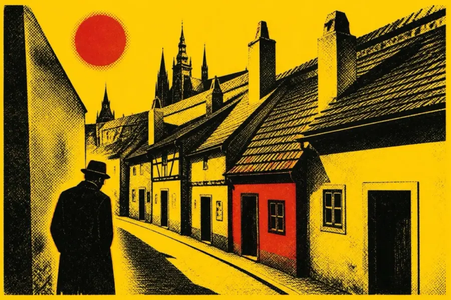 Golden Lane, Prague castle, Czech republic: Kafka's Street