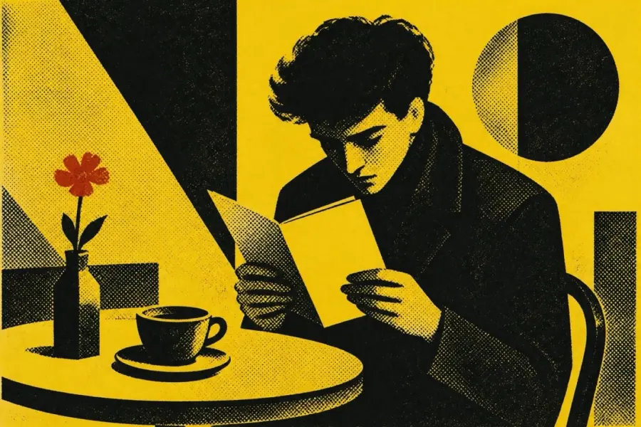 Reading in the coffee house